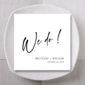 Personalisiert Schwarz und Weiß wir schreiben Hoch Serviette