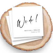 Personalisiert Schwarz und Weiß wir schreiben Hoch Serviette