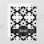 Personalisiert Schwarz-Weiß-abstrakt Postkarte (Vorne/Hinten)