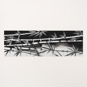 Personalisiert Schwarz-Weiß-Bambus Yogamatte (Rückseite (Horizontal))