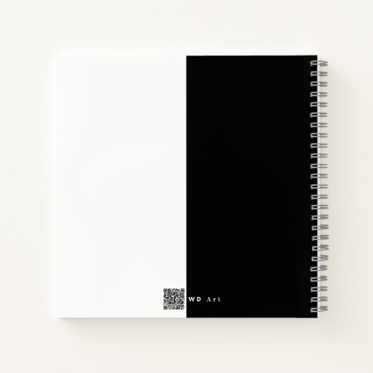 Personalisiert Schwarz-Weiß-Elegant Inspiration Notizblock (Rückseite)