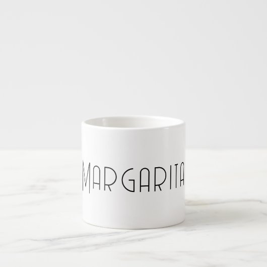 Personalisiert Schwarz/Weiß Espressotasse (Vorderseite)