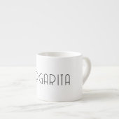 Personalisiert Schwarz/Weiß Espressotasse (Vorderseite Rechts)