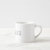 Personalisiert Schwarz/Weiß Espressotasse (Rechts)