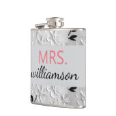 Personalisiert Schwarz-Weiß Florals MRS. Flachmann (Links)