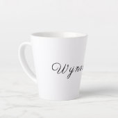 Personalisiert Schwarz/Weiß Milchtasse (Linke Ecke)