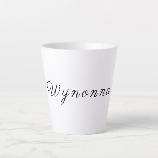 Personalisiert Schwarz/Weiß Milchtasse (Vorderseite)