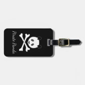 Personalisiert Schwarz-Weiß-Piraten-Panda Gepäckanhänger (Vorderseite horizontal)
