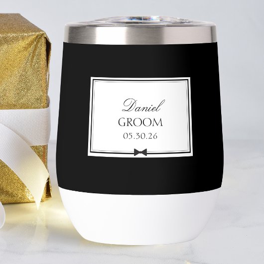 Personalisiert Schwarz-Weiß-Schlittschuh-Groom