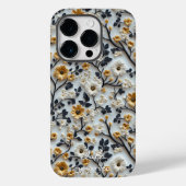 Personalisiert Schwarz, Weiß und Gold bestickt Case-Mate iPhone Hülle (Rückseite)