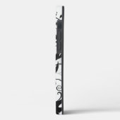 Personalisiert Schwarz-weiße Blume Case-Mate iPhone Hülle (Rückseite / Links)
