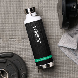 Personalisiert Schwarze Moderne Bezeichnung Therma Trinkflasche