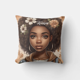 Personalisiert Schwarzes Mädchen Pillow Kissen