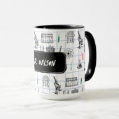 Personalisiert Science Chemistry Scientifics Patte Tasse (VorderseiteRechts)