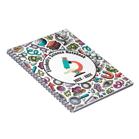 Personalisiert Science Notebook Cover - Lila Notizblock (Rechte Seite)