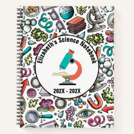 Personalisiert Science Notebook Cover - Lila Notizblock
