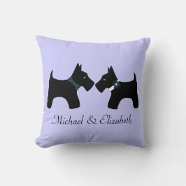 Personalisiert Scottie Hunde Couple (reversible) Kissen