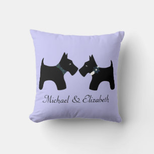 Personalisiert Scottie Hunde Couple (reversible) Kissen