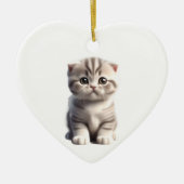 Personalisiert Scottish Fold Kitten Keramik Ornament (Vorne)