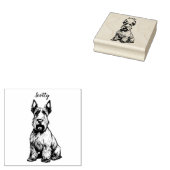 Personalisiert Scottish Terrier Gummistempel (Stempel)