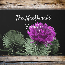 Personalisiert Scottish Thistle Family Fußmatte