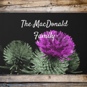 Personalisiert Scottish Thistle Family Fußmatte