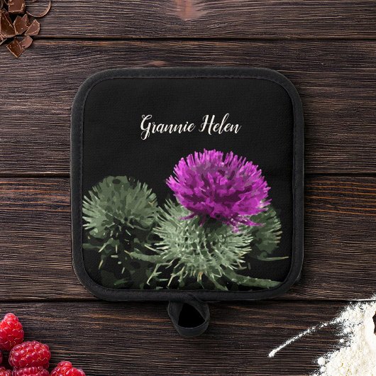 Personalisiert Scottish Thistle Topflappen