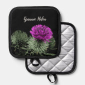 Personalisiert Scottish Thistle Topflappen (Vorderseite/Rückseite)