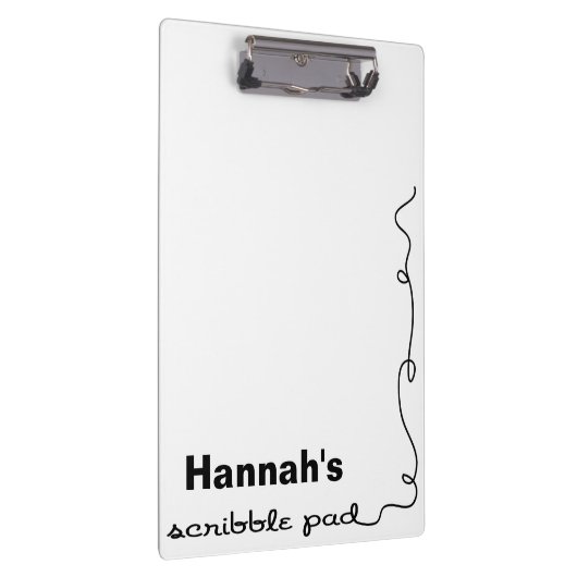 Personalisiert Scribble Pad Klemmbrett (Rechts)