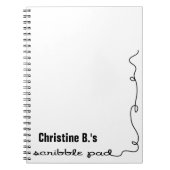 Personalisiert Scribble Pad Notizblock (Vorderseite)