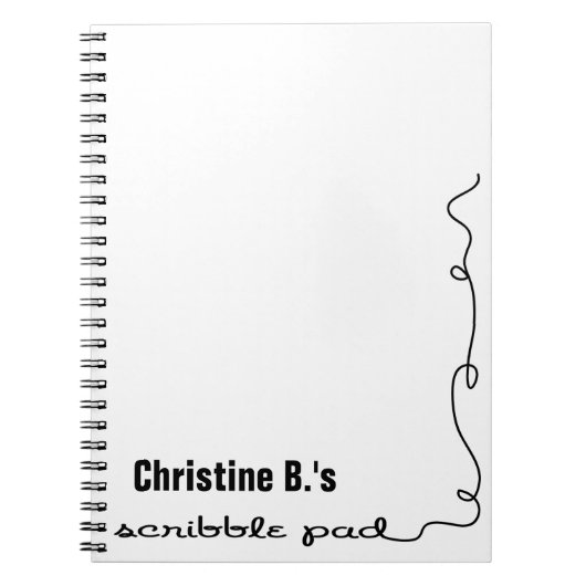 Personalisiert Scribble Pad Notizblock (Vorderseite)