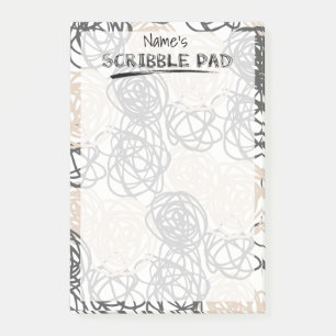 Personalisiert Scribble Pad (Tan/Charcoal) Post-it Klebezettel
