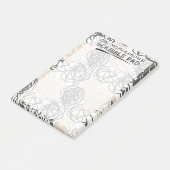 Personalisiert Scribble Pad (Tan/Charcoal) Post-it Klebezettel (angewinkelt)