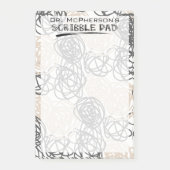Personalisiert Scribble Pad (Tan/Charcoal) Post-it Klebezettel (Vorderseite)
