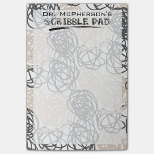Personalisiert Scribble Pad (Tan/Charcoal) Post-it Klebezettel