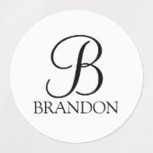 Personalisiert-Script-Monogramm- und Namensmarken Etiketten (Design 1)