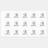 Personalisiert-Script-Monogramm- und Namensmarken Etiketten (Blatt)