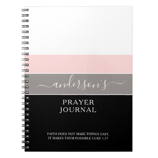 Personalisiert Scripting Modern Simple Payer Journ Notizblock (Vorderseite)