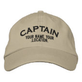 Personalisiert Sea Captain Hat Bestickte Kappe (Vorderseite)