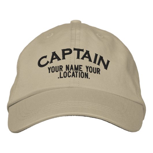 Personalisiert Sea Captain Hat Bestickte Kappe (Vorderseite)