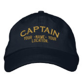 Personalisiert Sea Captain Hat Bestickte Kappe (Vorderseite)