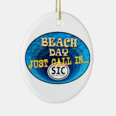 Personalisiert Sea Isle City New Jersey Beach SIC Keramik Ornament (Rechts)