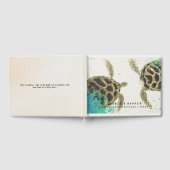 © Personalisiert Sea Turtle Liebe Wedding Guest Bo Gästebuch (Voll)