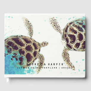 © Personalisiert Sea Turtle Liebe Wedding Guest Bo Gästebuch