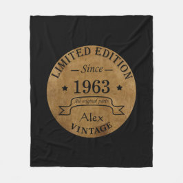 Personalisiert sechzig Vintagen Geburtstagsgeschen Fleecedecke