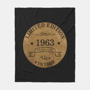 Personalisiert sechzig Vintagen Geburtstagsgeschen Fleecedecke