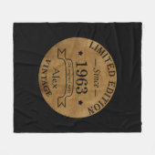 Personalisiert sechzig Vintagen Geburtstagsgeschen Fleecedecke (Vorderseite (Horizontal))