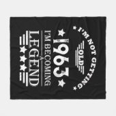 Personalisiert sechzig Vintagen Geburtstagsgeschen Fleecedecke (Vorderseite (Horizontal))