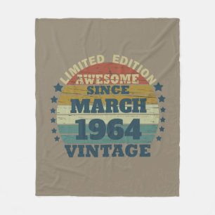 Personalisiert sechzig Vintagen Geburtstagsgeschen Fleecedecke