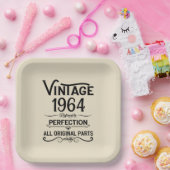 Personalisiert sechzig Vintagen Geburtstagsgeschen Pappteller (Party)